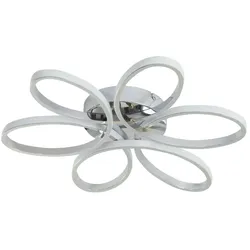 Meisterleuchten LED-Deckenleuchte  chrom   ¦ silber ¦ Maße (cm): H: 8  Ø: 50.0