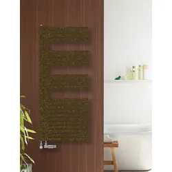 Zehnder Design-Heizkörper Forma Asym rechts, Bronze, 1441x60x496 mm, Wärmeleistung geprüft nach EN 442, CE-gekennzeichnet