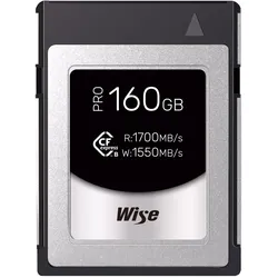 Wise CFexpress Type B PRO 160GB (160 GB, CFexpress Typ B), Speicherkarte, Blau, Schwarz, Silber