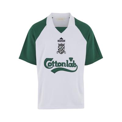T-Shirt ANOTHER COTTON LAB "Another Cotton Lab Another Cotton Lab Cotton Lab Sport Jersey", Herren, Gr. S, weiß, 100% Polyester, mehrfarbig, normal, V-Ausschnitt, Shirts T-Shirt