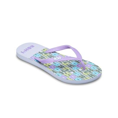 Sandale ROXY "Rg Viva Stamp", Jungen, Gr. 12(29), bunt (lila), Obermaterial: 98% synthetisches Tr/ 2% Metall, Futter: 100% synthetisches Tr, Laufsohle: 100% Schwammgummi., Schuhe Sandale