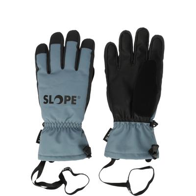 Skihandschuhe SLOPE "Finnick", Damen, Gr. M, grau (blau), 100% Polyester, unifarben, Handschuhe, In wasser- und winddichter Qualität