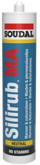 Soudal Silicone neutre Silirub+ S8800 blanc 300 ml (120995)