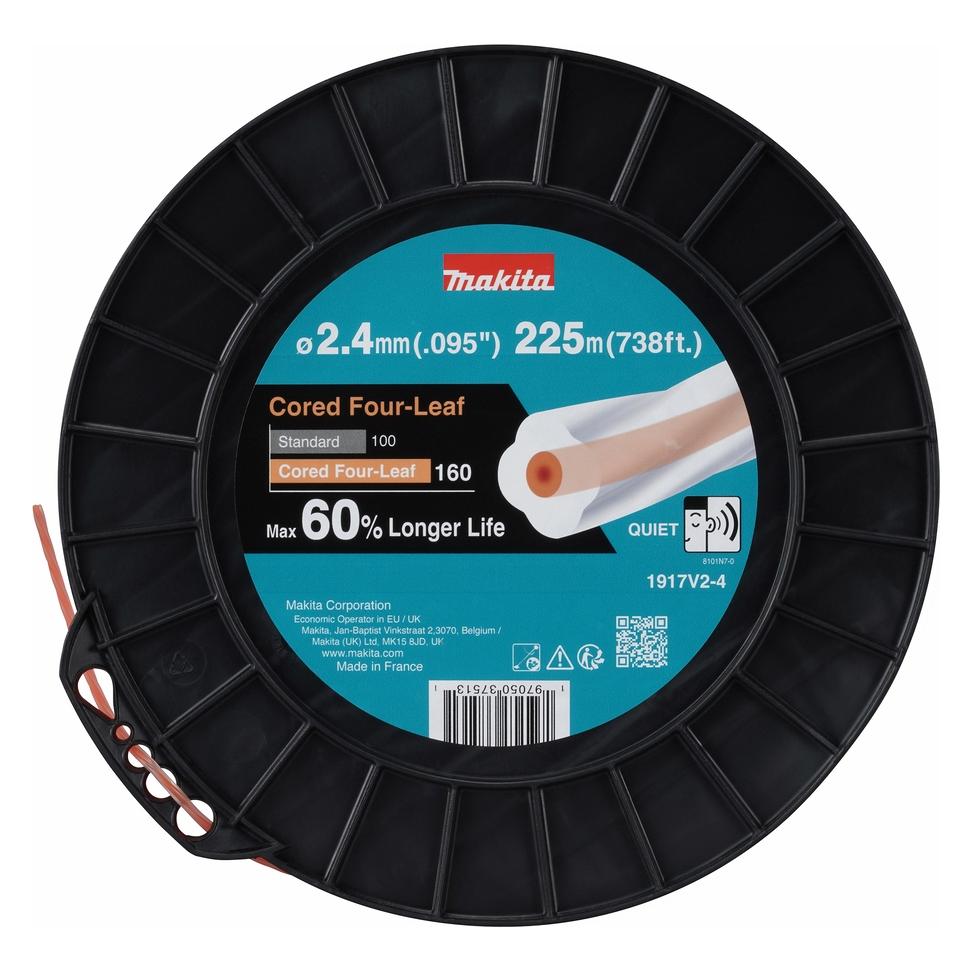 Makita Mähfaden Cored Four-Leaf 2,4mm x 225m (Rasentrimmer) (71396496)