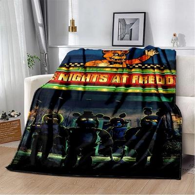 Uplift Picks FNAF Freddy Flannel Throw Blanket Soft Horror Game Bed Cover 05 100x150 Cm