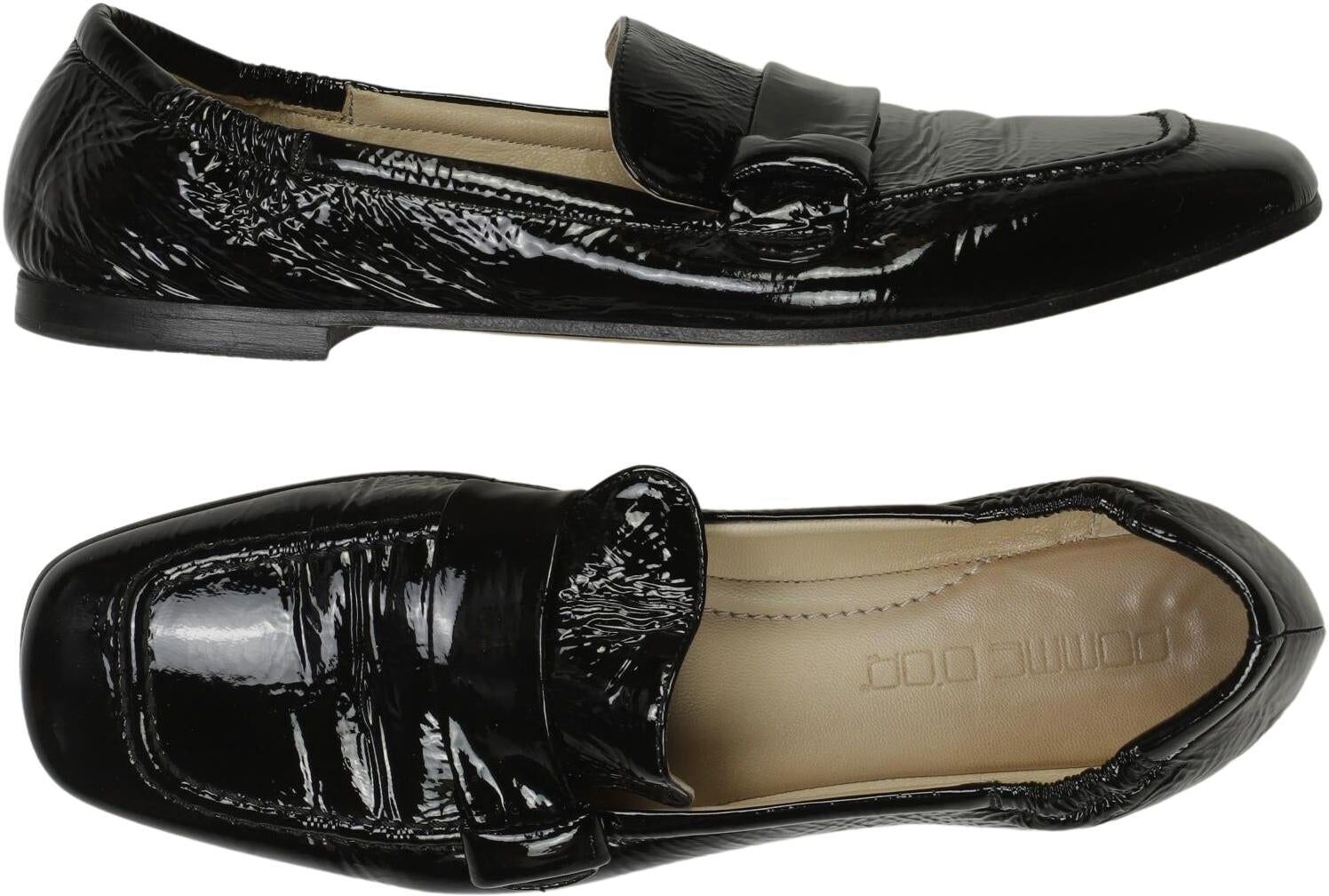 Pomme DOR Damen Halbschuh, Schwarz, Gr. EU 38, Leder - Second Hand