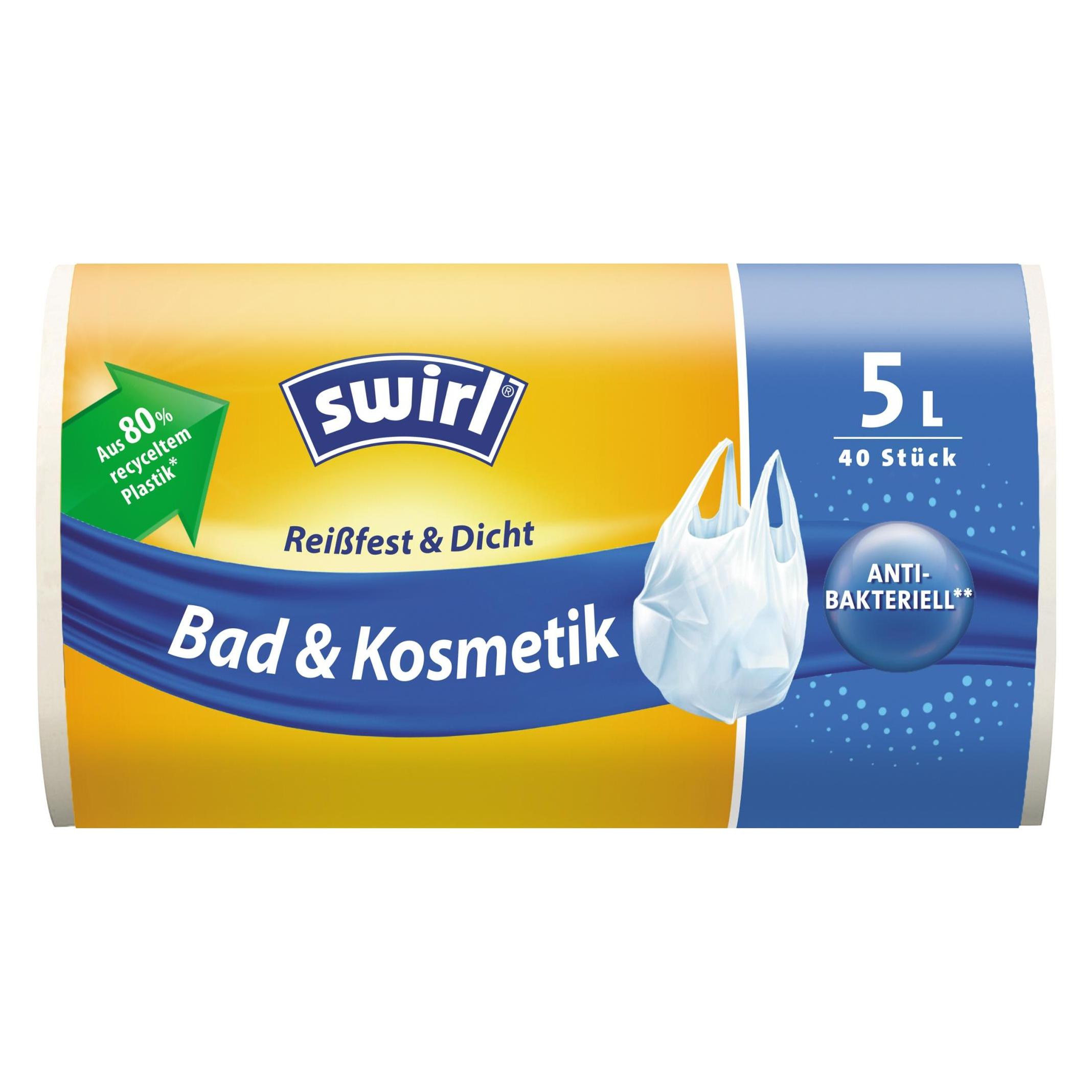 Melitta Swirl Tragegriff Müllbeutel 5L Bad & Kosmetik 14PK x 40St (40x, 5 l) (215642)