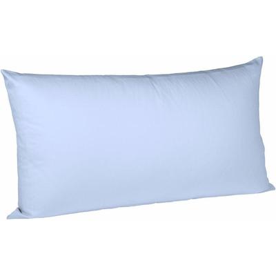 Kissenbezug FLEURESSE "Colours Mako Satin, 100% Baumwolle, mit Reißverschluss", blau (bleu), B:40cm L:80cm, Mako-Satin, Mako-Satin, Kissenbezüge, Kissenbezug, Mako Satin, glänzend, glatt, Premium Qualität
