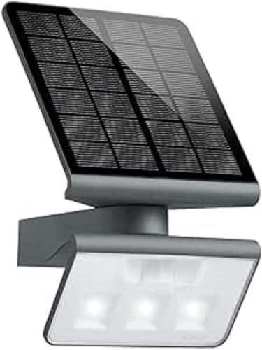Steinel XSolar L-S One LED zonnelamp voor tuin en terras, antraciet/grijs, met bewegingssensor en schemersensor, wandlamp