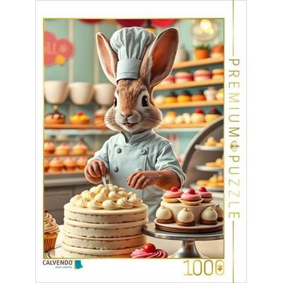 CALVENDO Puzzle Backe, backe Hase. Ein zuckersüßer Hase | 1000 Teile Lege-Größe 64x48cm Foto-Puzzle für glückliche Stunden