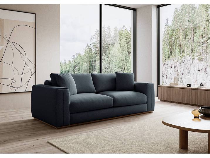3-Sitzer Sofa Palabra Blau Chenille Marisa 234 x 78 x 102cm Modern