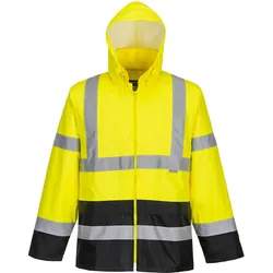 Warnschutz PVC-Regenjacke "H443" Kontrast - S - gelb/schwarz