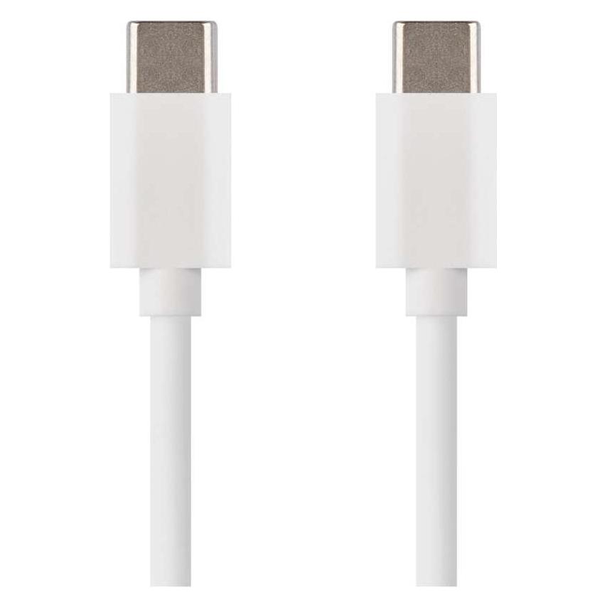 Emos USB Kabel 2.0 C Stecker - USB 2.0 C Stecker 1m, weiss (1 m, USB 2.0, 60 W) (43038576)