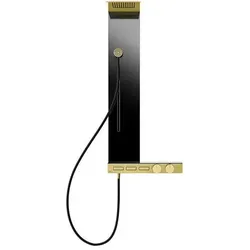 Gessi HI-FI, Duschkombination zur Aufputz-Wandmontage mit Thermostat, 3 Funktionen, 63041246, Farbe: Gold PVD