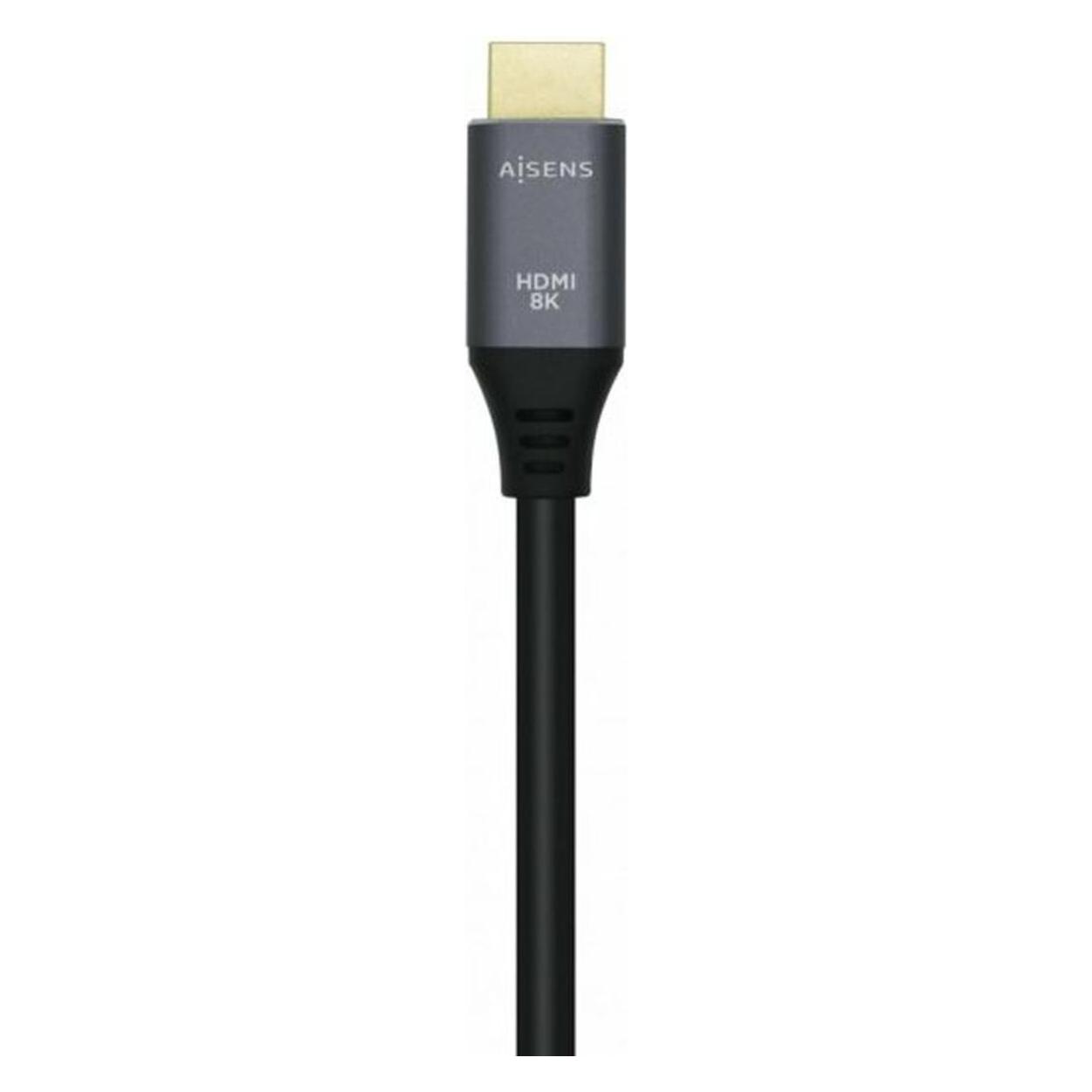 Aisens CABLE HDMI V2.1 ULTRA ALTA VELOCIDAD 8K60HZ M/M 2.0M GRIS NEGRO (2 m) (A150-0428)