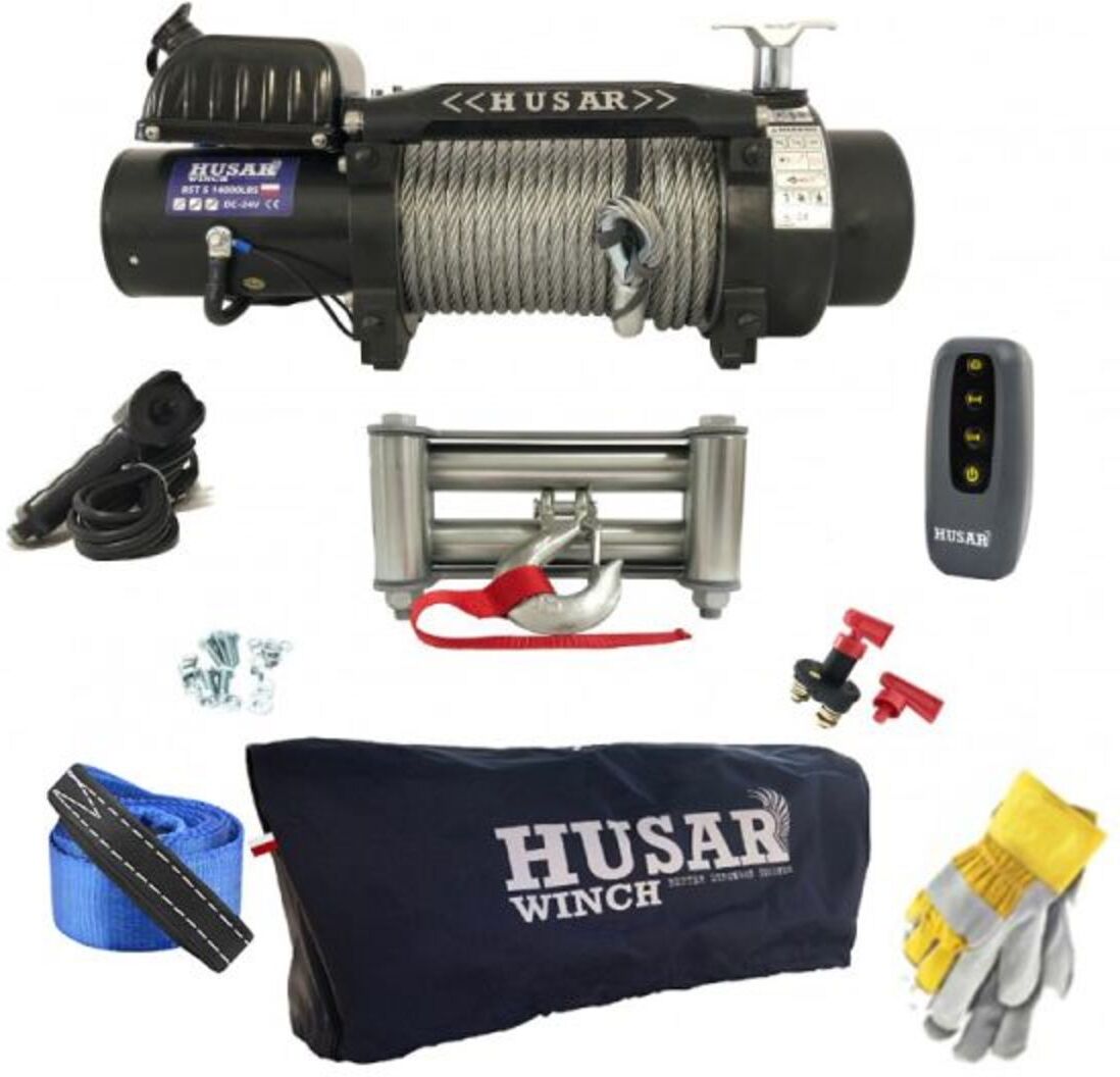 Seilwinde für Lafetten und Sonderfahrzeuge HUSAR WINCH BSTS14000LBS24VKIT1