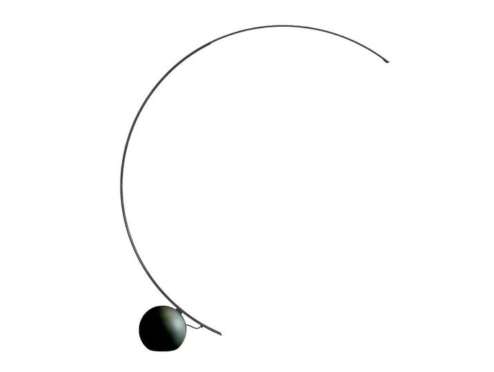 BONTEMPI lampadaire CIRCLE (Structure argent naturel et base ciment - Acier laqué et ciment)