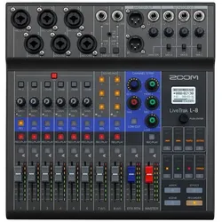 Zoom LiveTrak L-8, digitales Mischpult für Podcasts und Musik