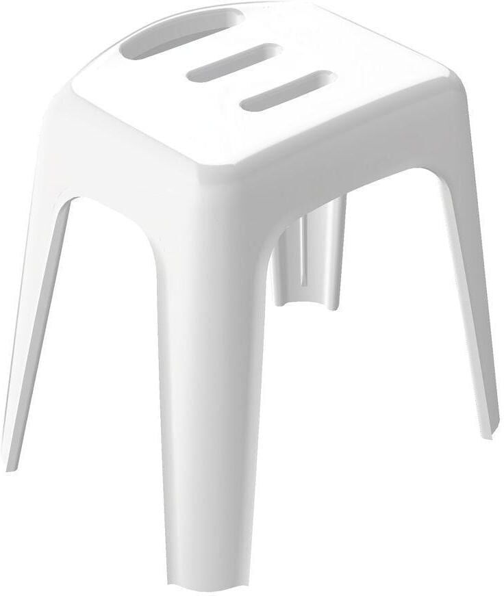 Badhocker SPIRELLA, weiss (weiß), B:38cm H:47cm T:52cm, Hocker, Badhocker weiß B/H/T: 38cm x 47cm x 52cm