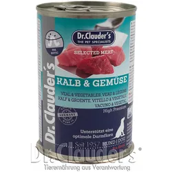 Dr Clauders Selected Meat Kalb & Gemüse Hundenassfutter 12 x 400 Gramm