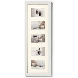 Walther Bilderrahmen Home Holz mit Passepartout Polarweiss / 5X 10x15