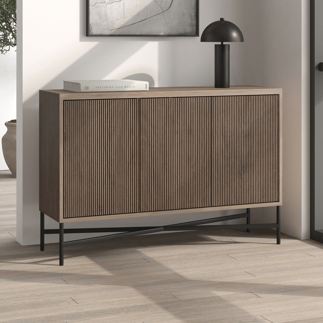 Borough Wharf Hinchinbrook Sideboard Antiqued Grey Oak 81.2cm H X 40cm W X 35.6cm D