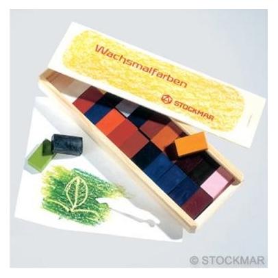 Stockmar wasblokjes (assortiert) 24 kl. in houten kist (35600)