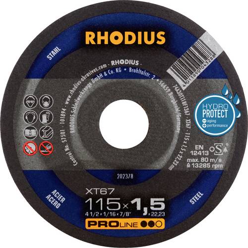 Rhodius 202378 Trennscheibe gerade 115mm Stahl