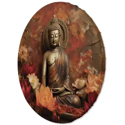 RUNDES BILD Orange 40/40 cm