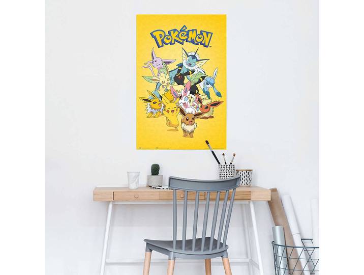 Poster Pokémon Évolutions Papier Jaune 61 x 92 x 0cm