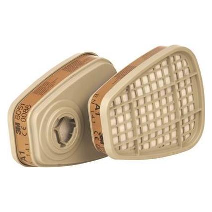3M -Gasfilter 6051 A1R gegen organische Gase+Dämpfe (Pack mit 2 St) (A1, 2x) (7000034751)