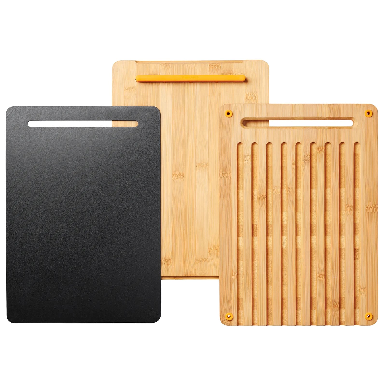 Fiskars Functional Form snijplank 3-delig Bamboe-kunststof