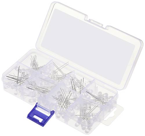 TRU COMPONENTS LED bedrahtet 5mm Milchige Linse 100° 20mA 1.8 V, 3.4V Rot, Gelb, Orange, Blau, Grün, Pink, Warmweiß, Kaltweiß