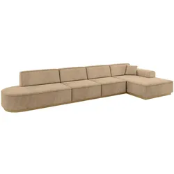 ECKSOFA Ottomane Rechts IREA-L3-v2 - 413x171x83 cm Beige