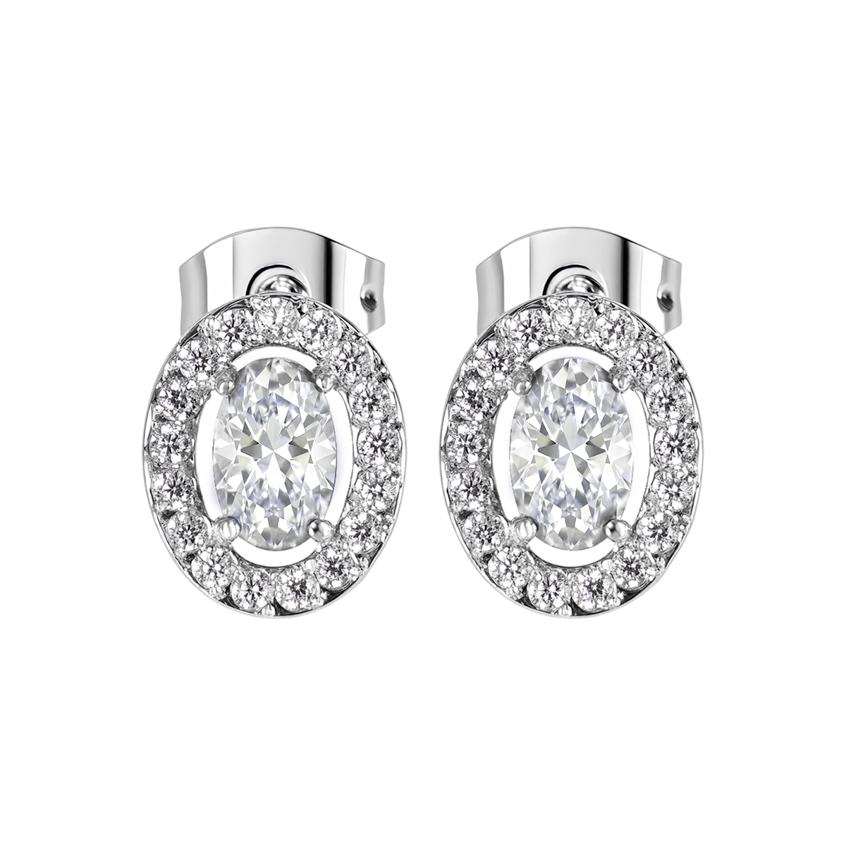 Jacques Lemans Ohrstecker Edelstahl mit Zirkonia