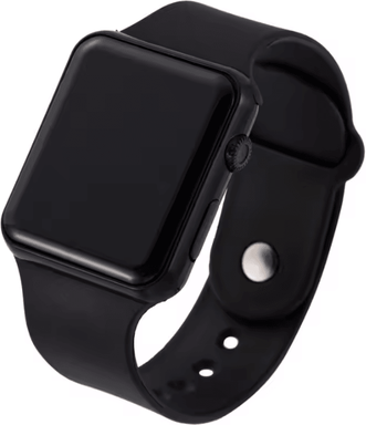 Uplift Curations Minimalist LED Digital Watch Silicone Sport Wristwatch For Men & Women black