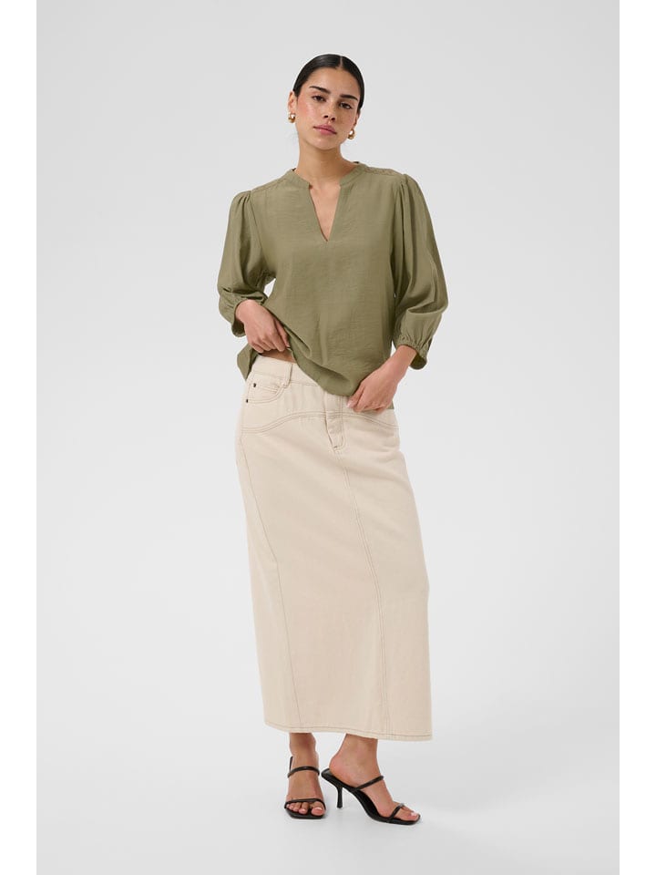 Kaffe Bluse in Oliv - 38