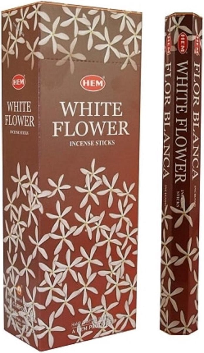 HEM Wierook White Flower Slof (6 pakjes/120 stokjes)