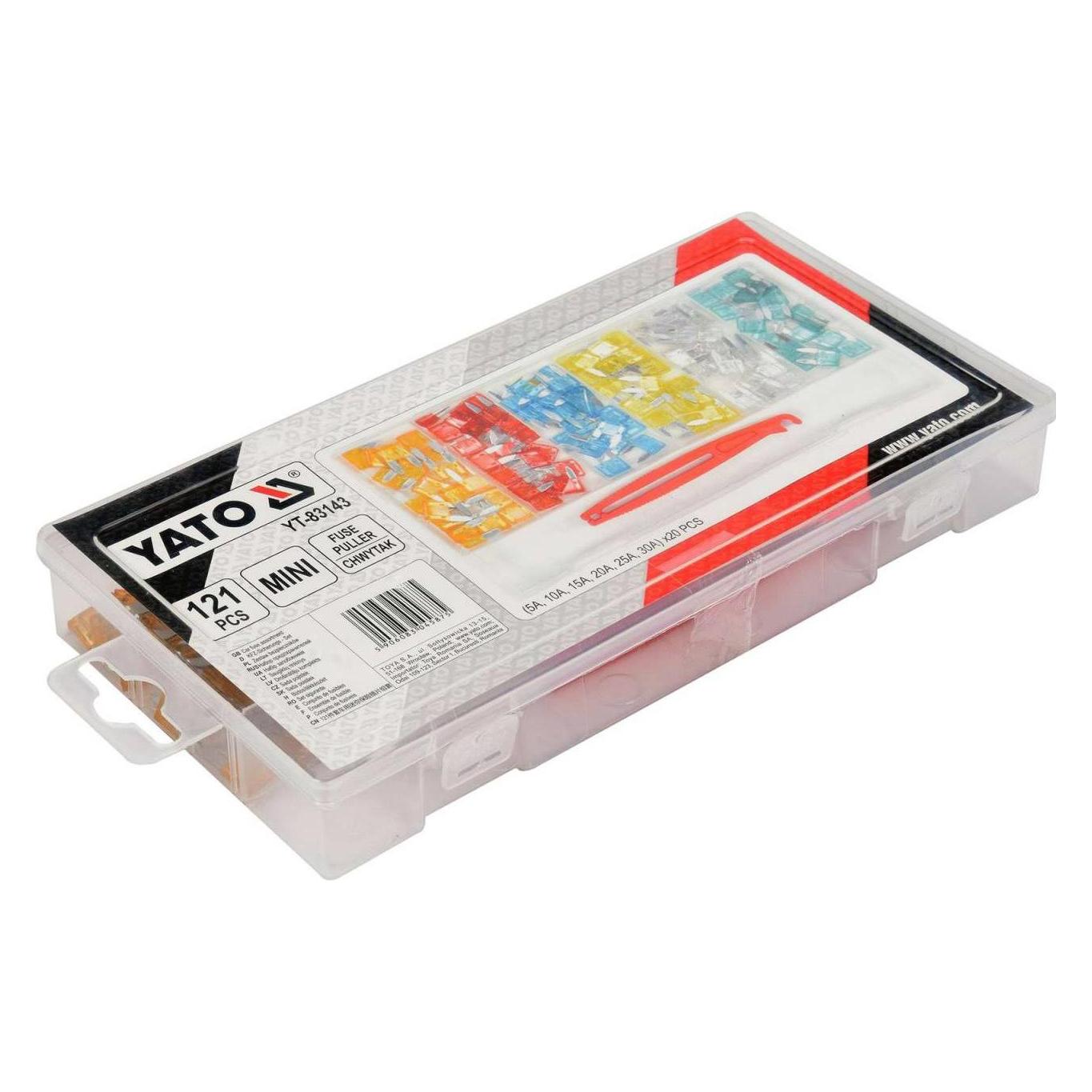 Yato Profi Kfz-Sicherungen 121 tlg. Set (30 A) (YT-83143)
