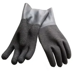 Polaris Latex Handschuhe passend für Ringsysteme - rauhe Oberfläche - schwarz - Gr: M