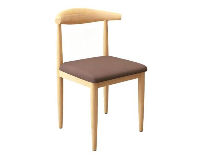 FCZVWPR Gepolsterter Esszimmerstuhl, Küchenstuhl, Empfangshocker Robuster, Stapelbarer Stuhl Mit Kohlenstoffstahlrahmen, For Esszimmer Und Gewerbliche(Browns)