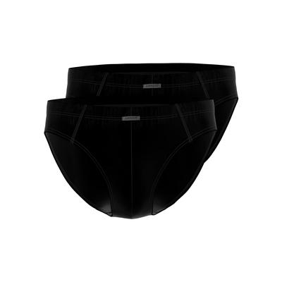 Slip AMMANN "2er Pack Slip Day Modern", Herren, Gr. 5, schwarz, Obermaterial: 93% Baumwolle CO. 7% Elasthan EL., Unterhosen Slip
