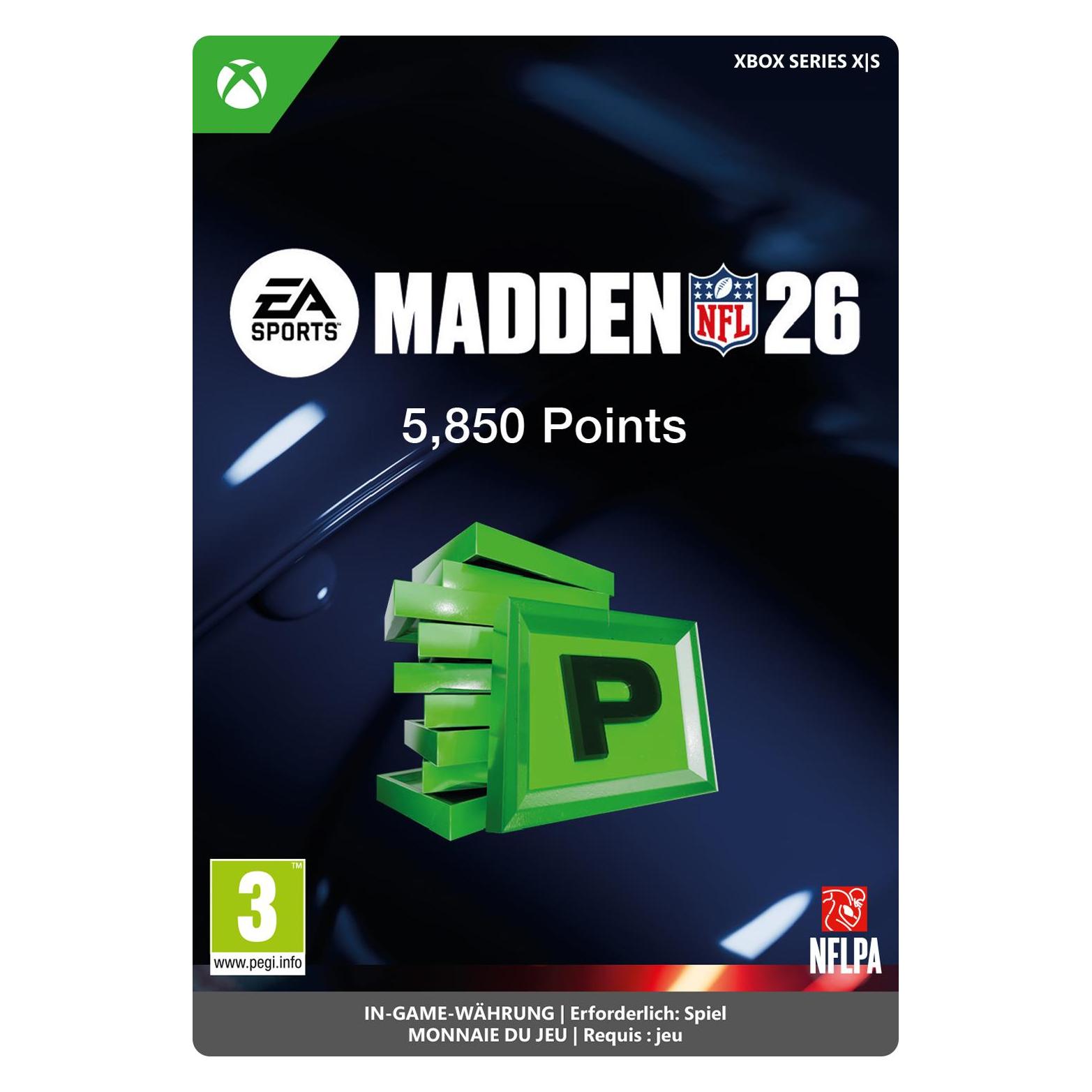 Microsoft Xbox Madden NFL 26: 5850 MUT POINTS Download Code (7F6-00879)