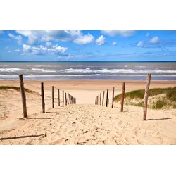 Fototapete PAPERMOON "DÜNEN-NATUR LANDSCHAFT STRAND MEER SEE KÜSTE OZEAN XXL", bunt, B:4,5m L:2,8m, Vlies, Tapeten