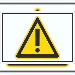 HB-Druck Achtung Zeichen Gelb Symbol Aufkleber A6 (105x148mm)