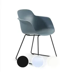 infiniti »SICLA« Sled Designer-Stuhl AC30 Weiss matt lackiert / IS020 Weiss