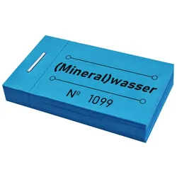 CombiCraft Wertmarken Block '(Mineral)Wasser' Blau- 5 Blöcke mit 50 Wertmarken pro Block