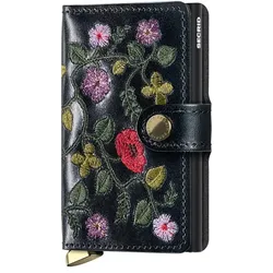 SECRID - MINIWALLET PREMIUM - STITCH - floral black