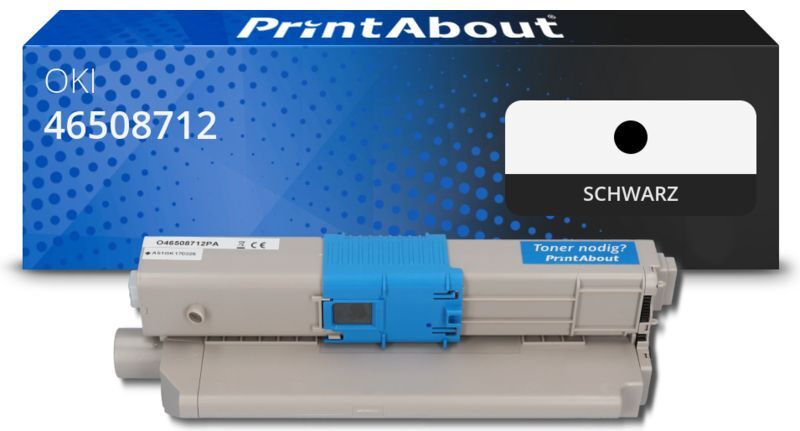 PrintAbout Toner kompatibel mit OKI 46508712 - Schwarz