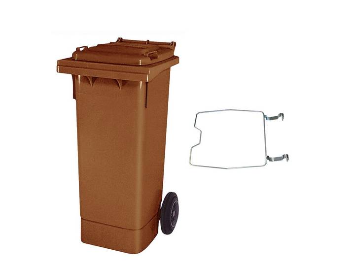BRB-Lagertechnik Mülleimer BRB Mülltonne MGB 80 Liter, mit Klemmring für Müllsäcke, Qualität, Wirtschaftlichkeit und lange Lebensdauer